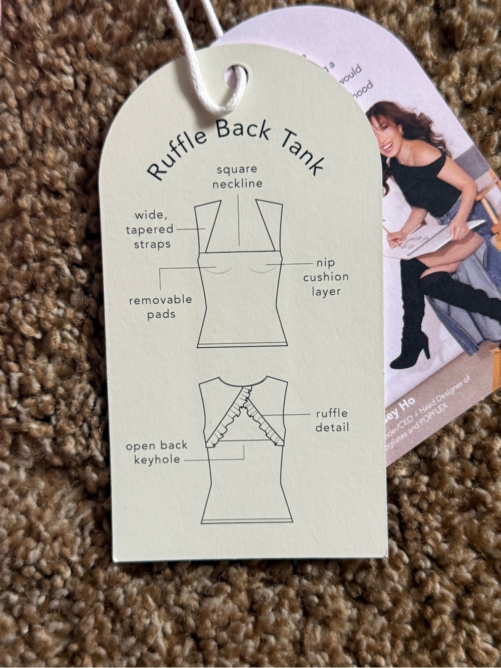 Blogilates Womens Ruffle Back Tank Top - Picture 9 of 9